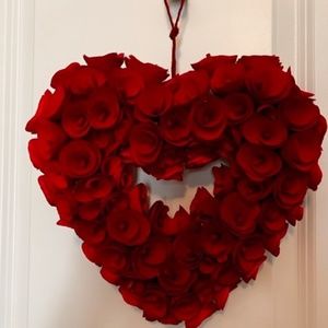 Valentine's Day  Red Heart Wreath